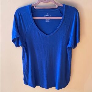 American Eagle Blue Short Sleeve T-Shirt